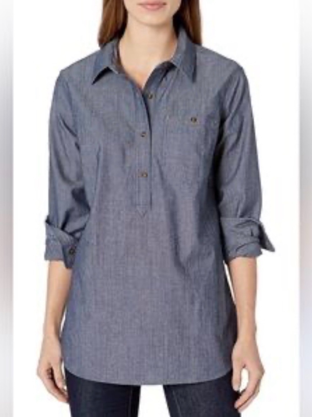 Patagonia Striped Chambray Shirt - Light Blue